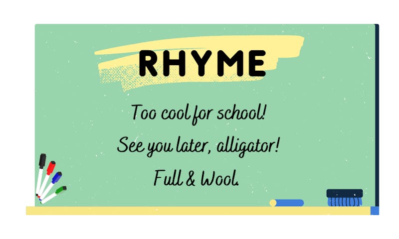Examples of rhyme