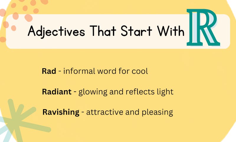 examples of adjectives that start with r, adjectives starting with r