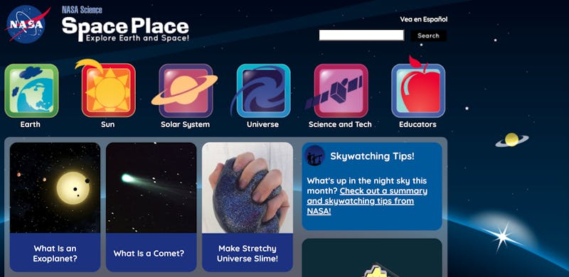 NASA Space Place Home Page