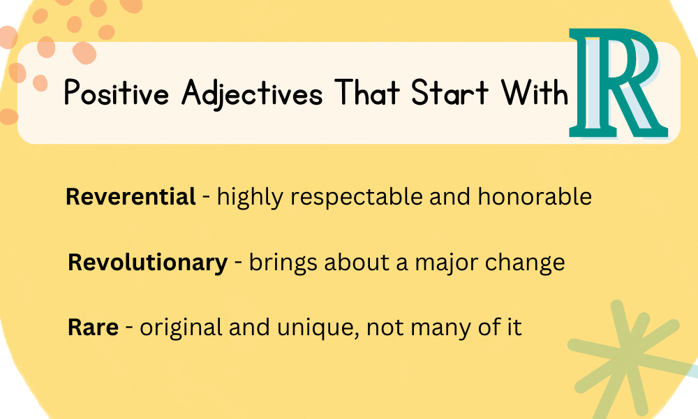 positive adjectives that start with r