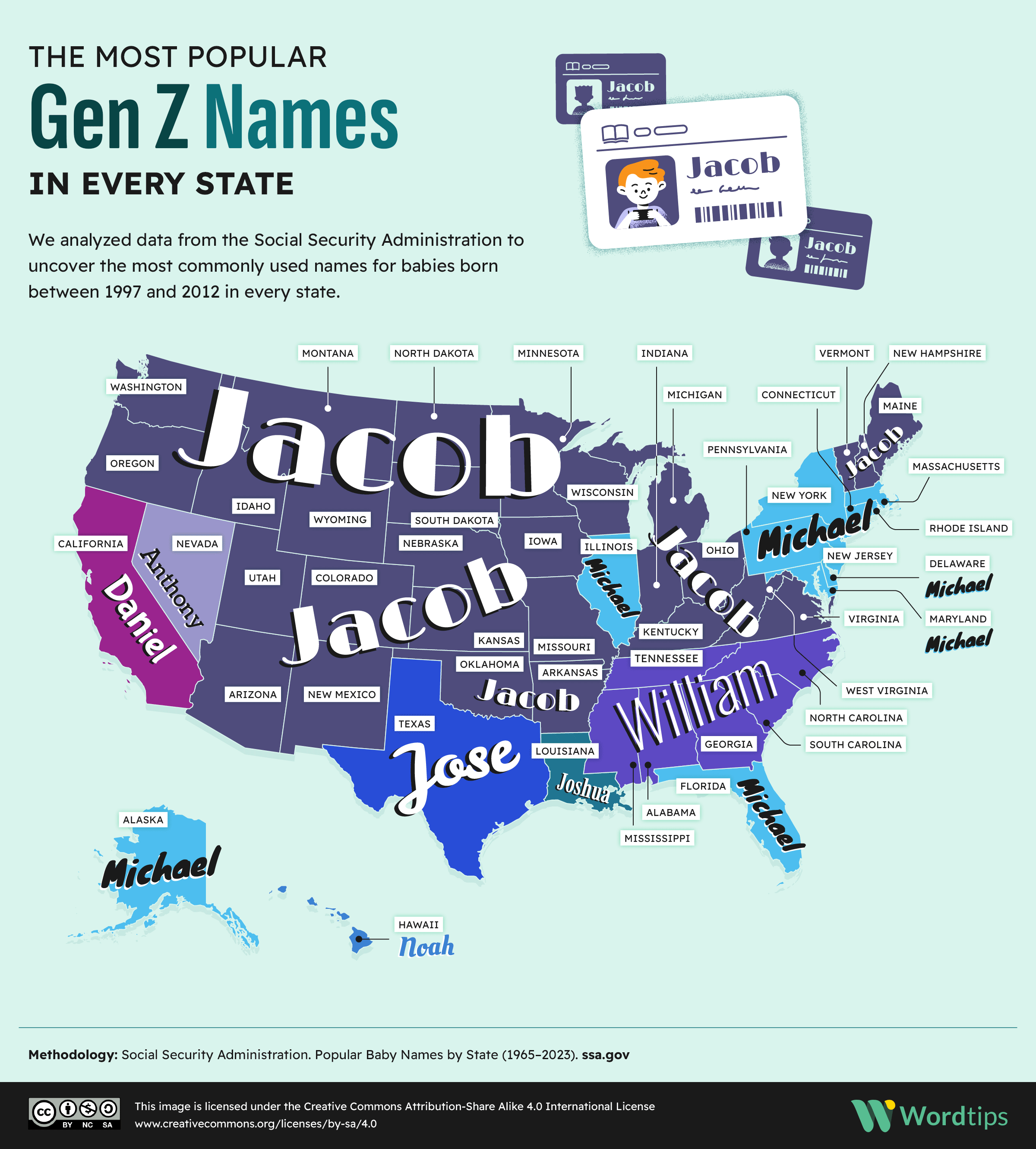 The Most Popular Gen Z Names in Every State Infographic