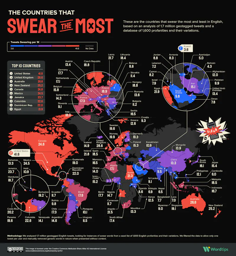 Cursed Countries Sorry, not sorry: Canada ranks fifth in the world for swearing ...