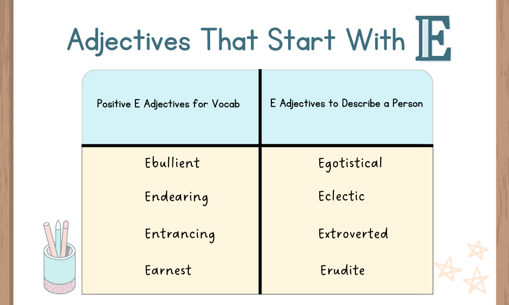 adjectives that start with e