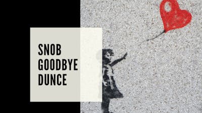 Scrabble words snob goodbye dunce