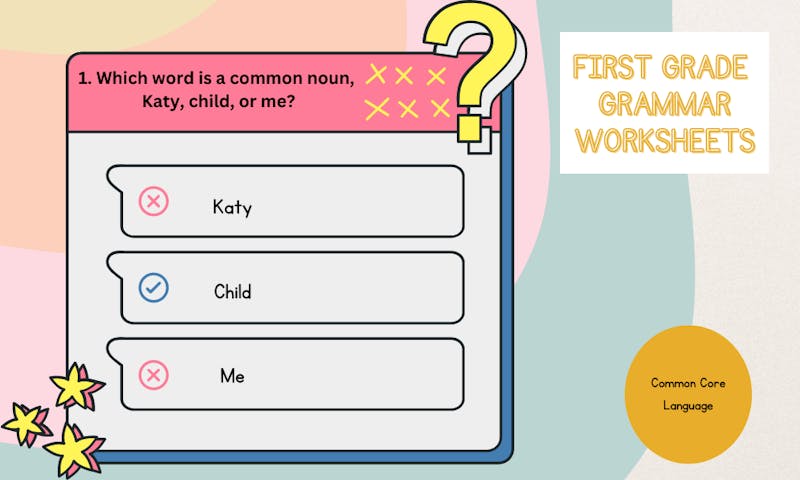 first grade nouns worksheet quiz