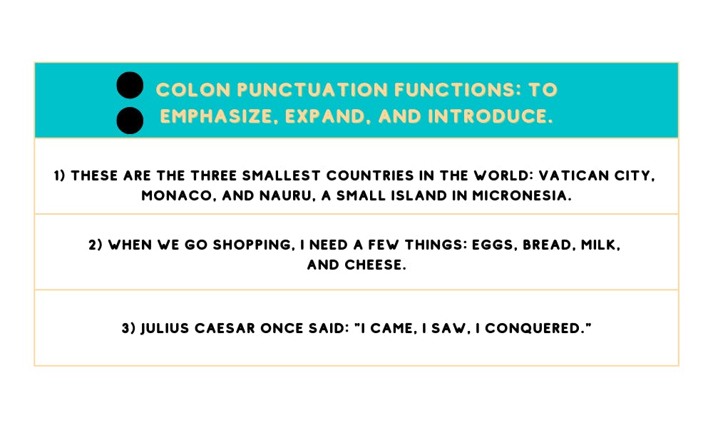 What Is A Colon Sentence Example