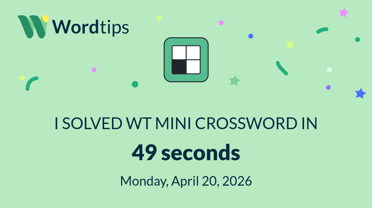 Mini Crossword