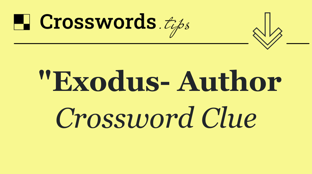 "Exodus  author