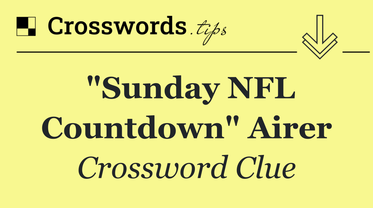 "Sunday NFL Countdown" airer