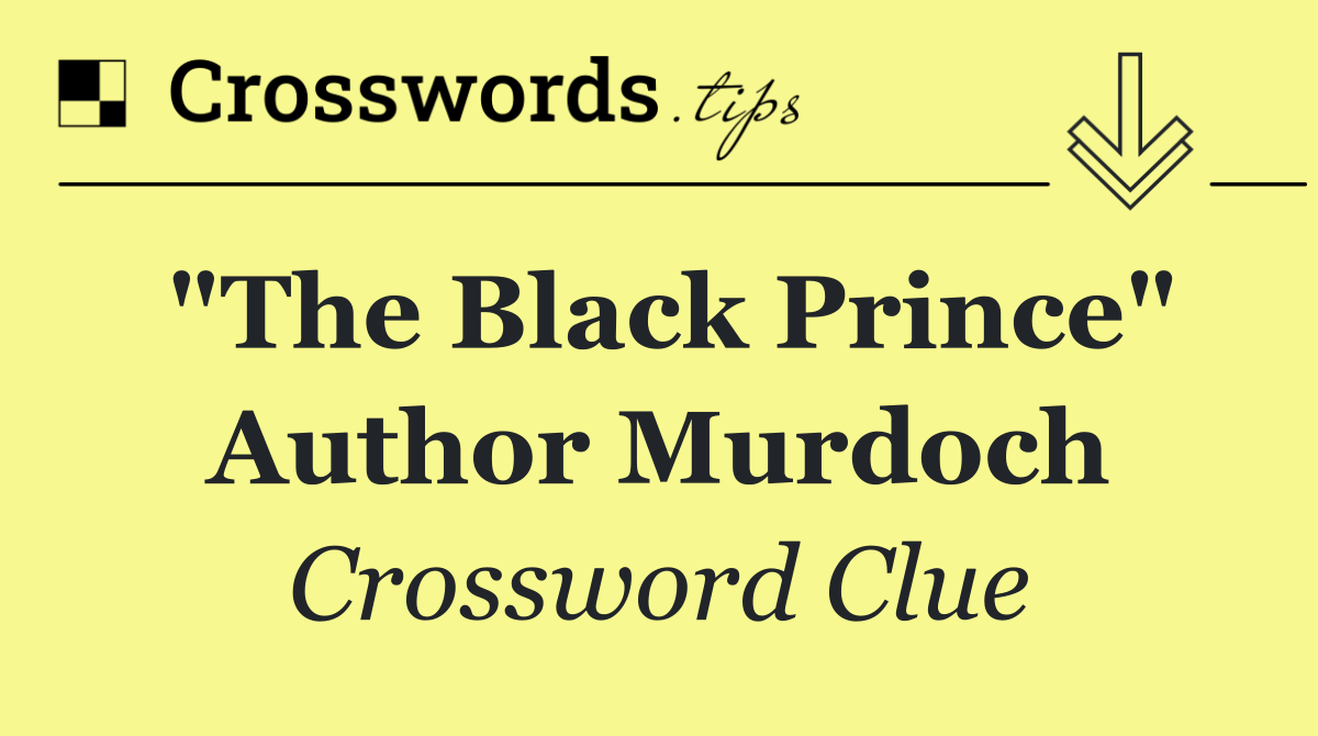 "The Black Prince" author Murdoch
