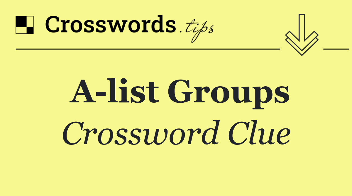 A list groups