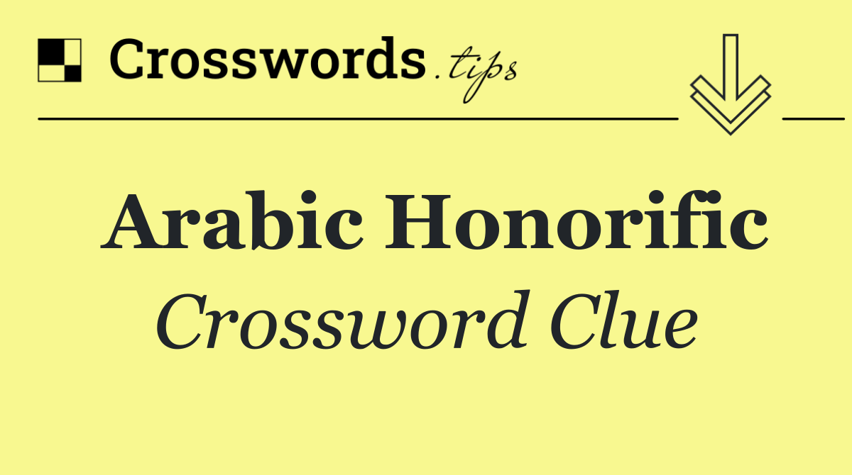 Arabic honorific