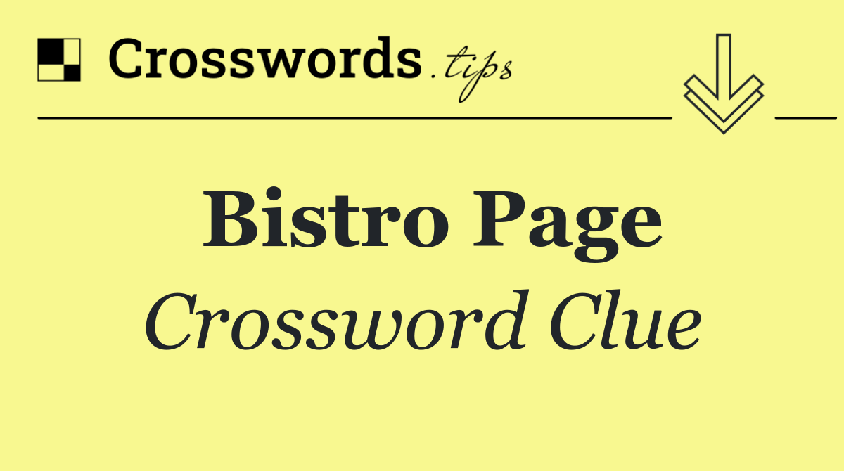 Bistro page