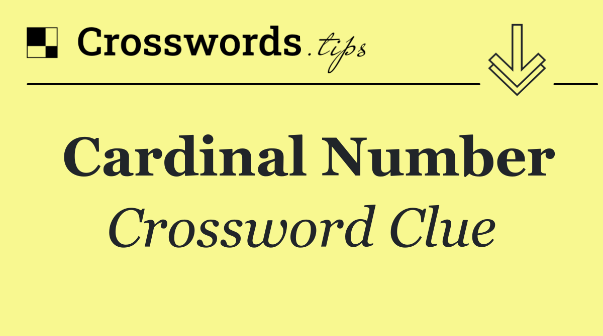 Cardinal number