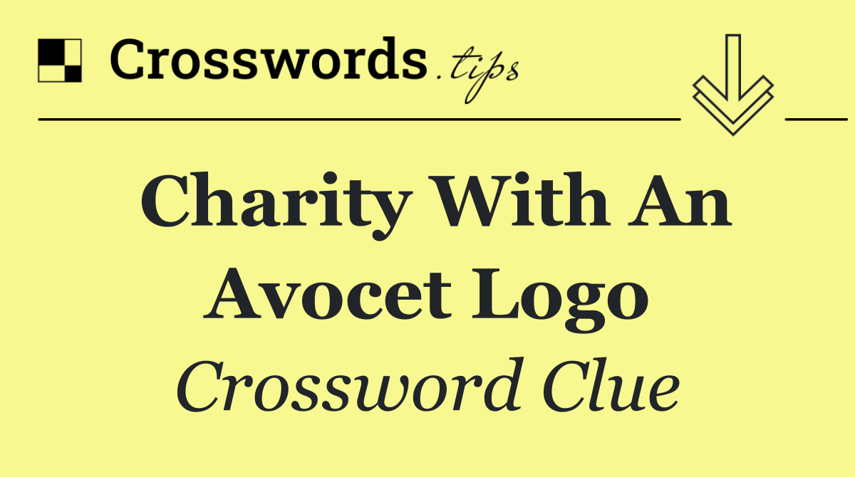 Charity with an avocet logo