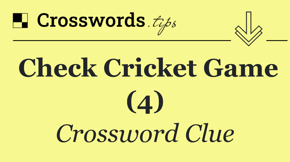 Check cricket game (4)