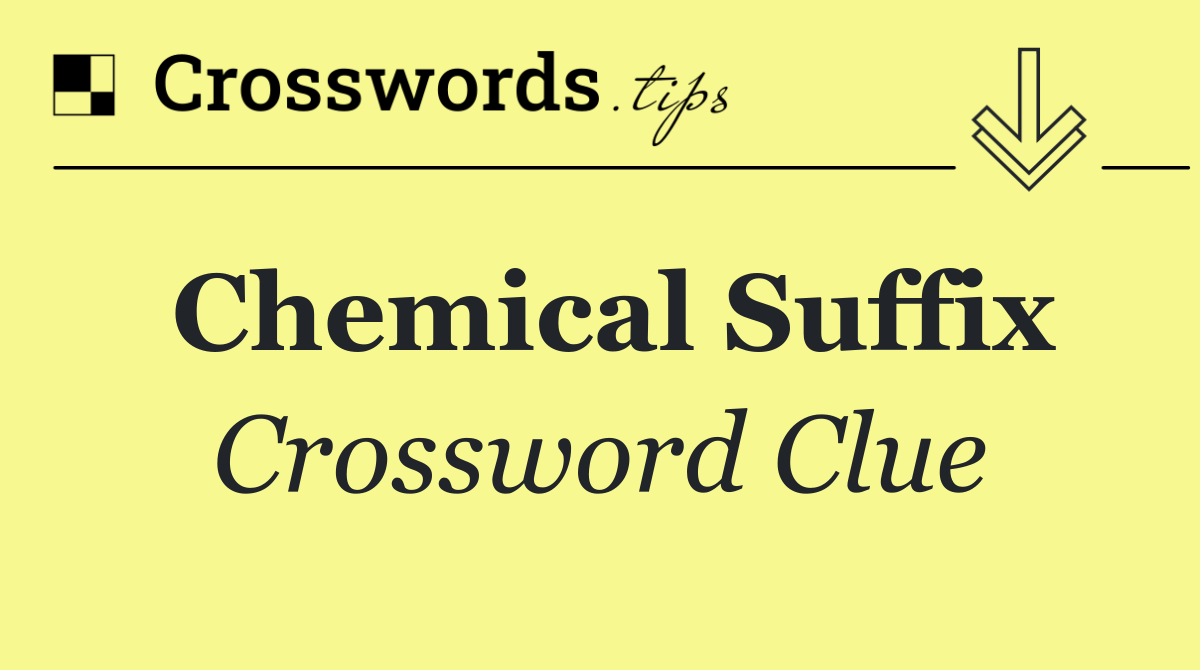 Chemical suffix