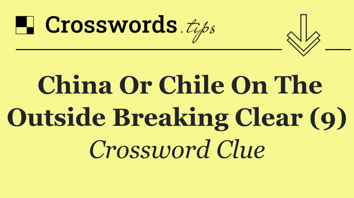 China or Chile on the outside breaking clear (9)