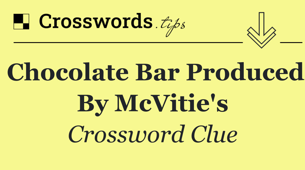 Chocolate bar produced by McVitie's