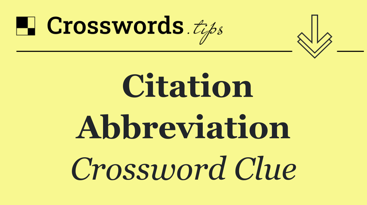 Citation abbreviation
