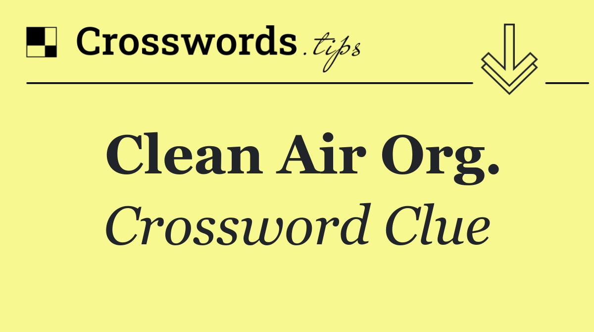 Clean air org.