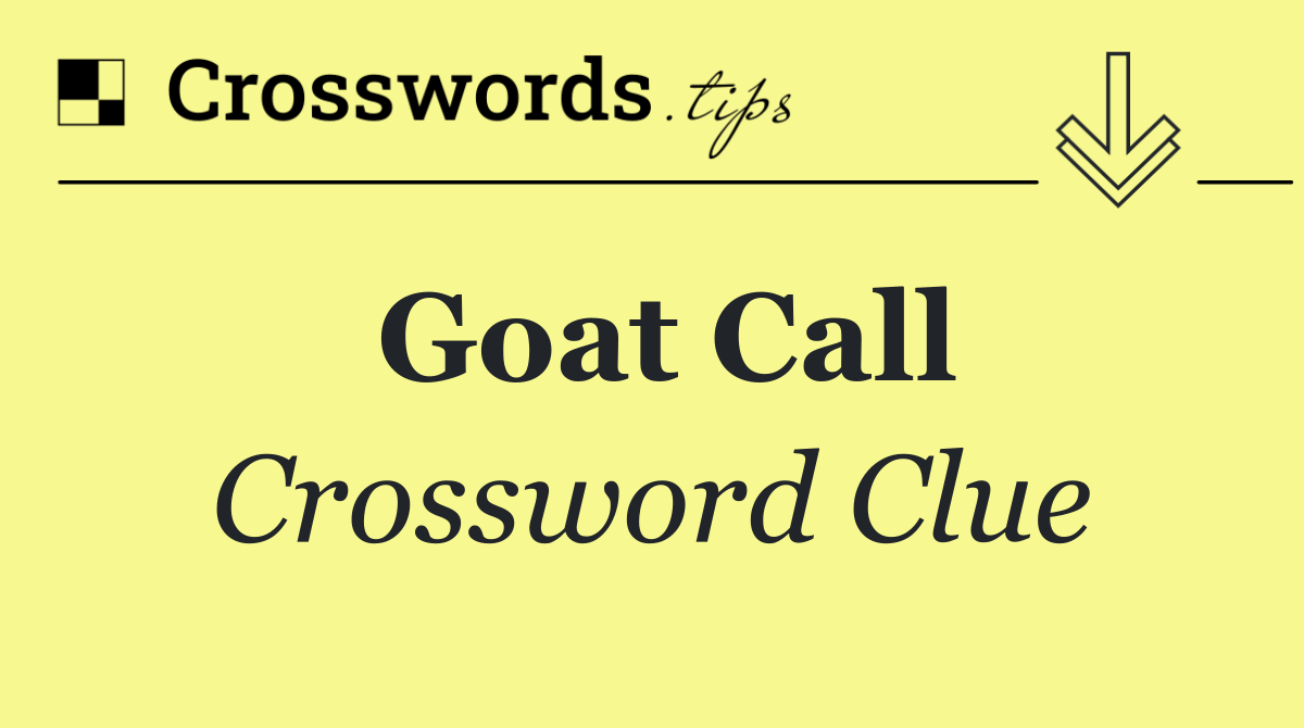 Goat call