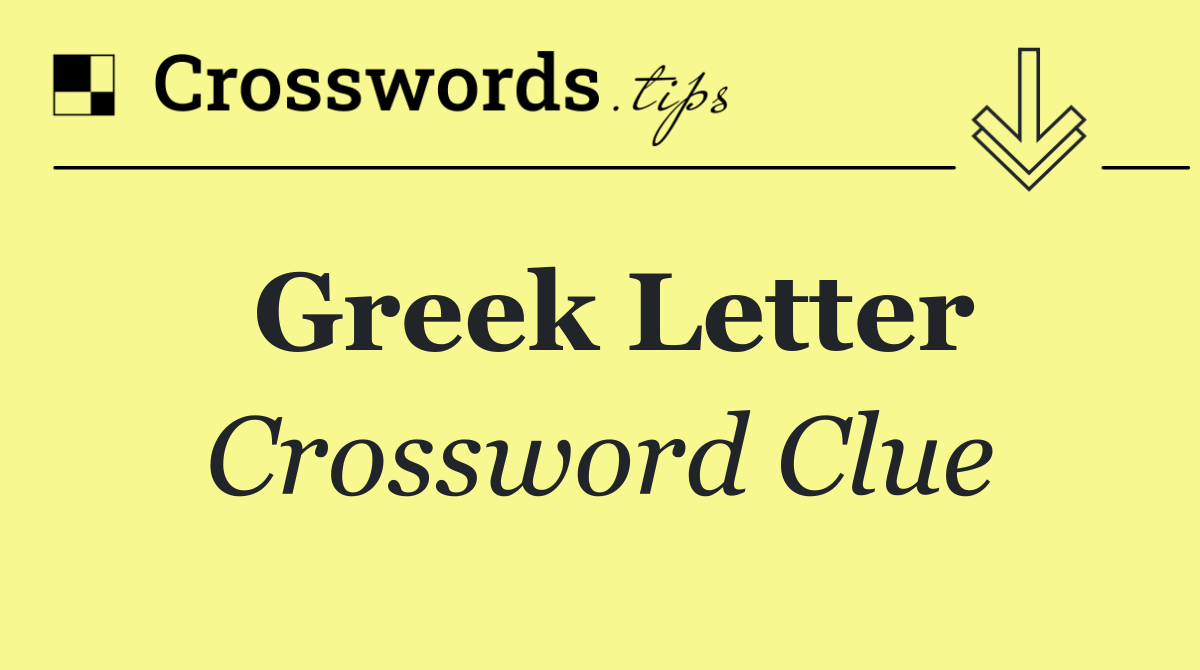 Greek letter