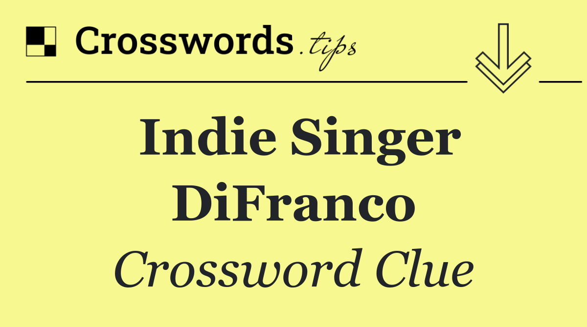 Indie singer DiFranco