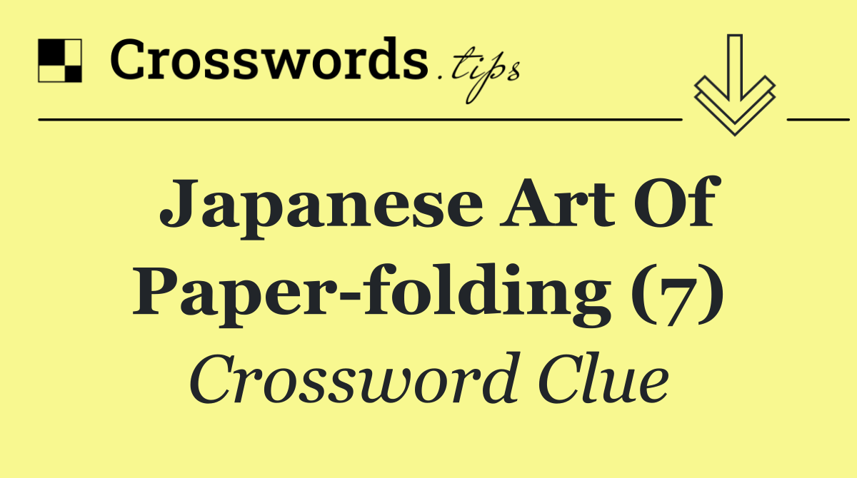 Japanese art of paper folding (7)