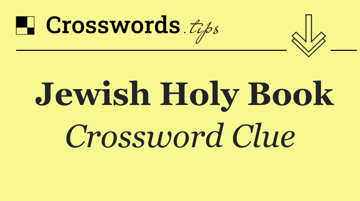 Jewish holy book
