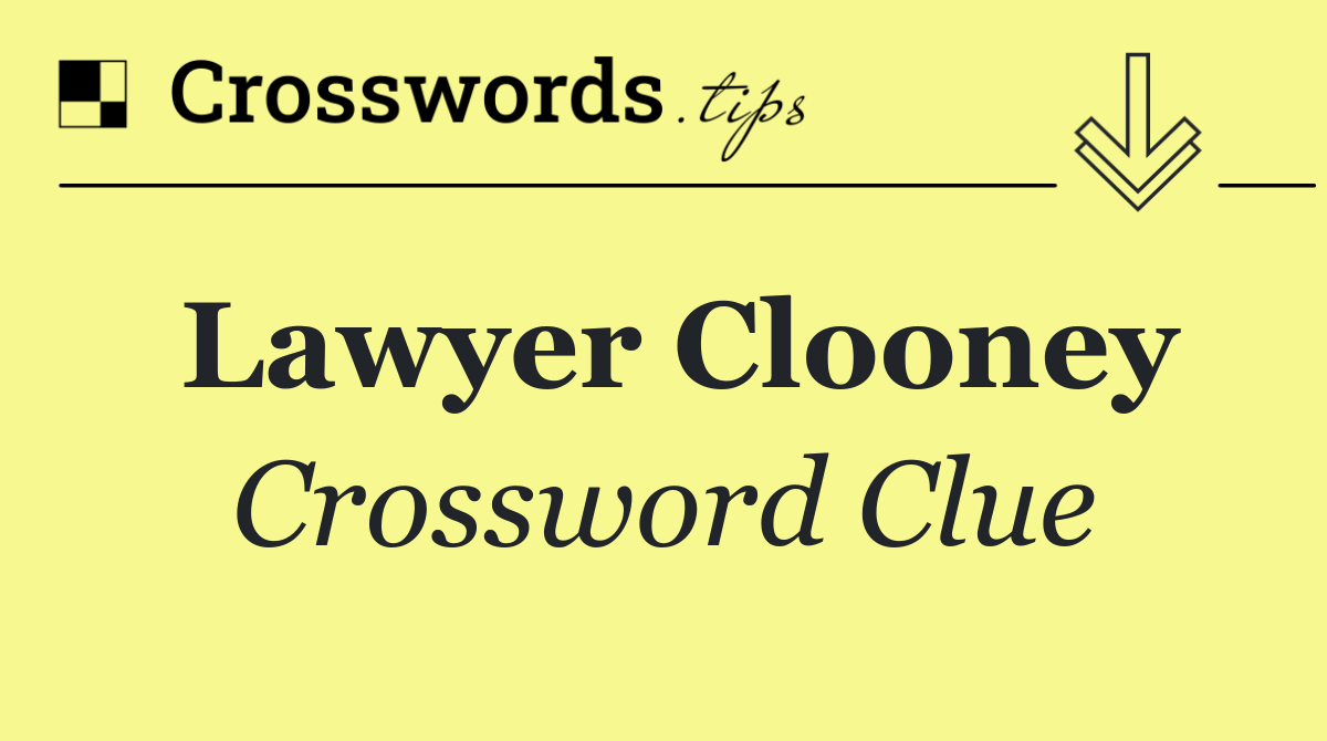 Lawyer Clooney