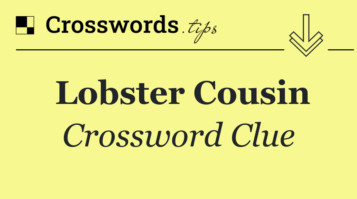 Lobster cousin