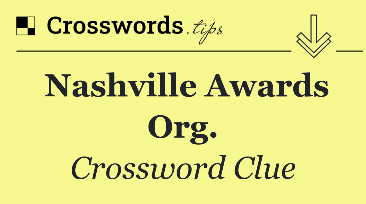Nashville awards org.