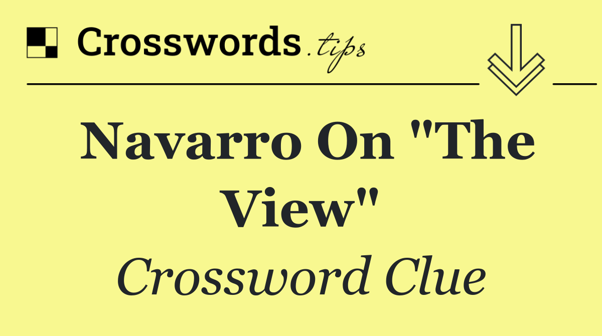 Navarro on "The View"