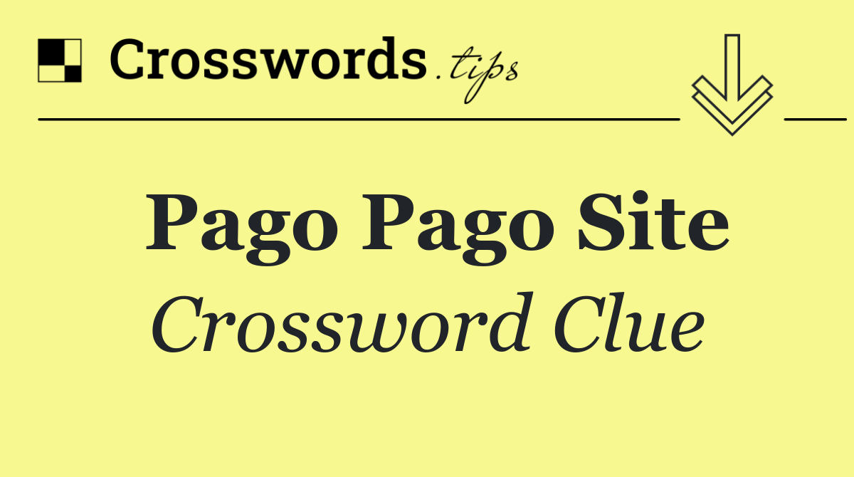 Pago Pago site