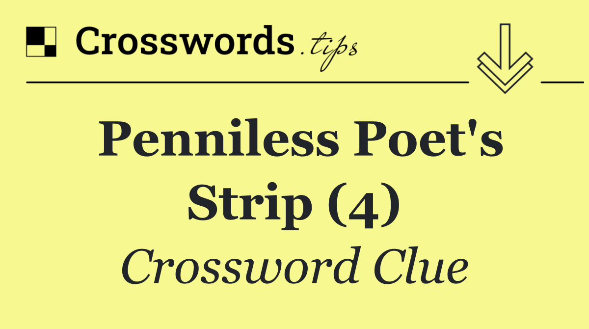 Penniless poet's strip (4)