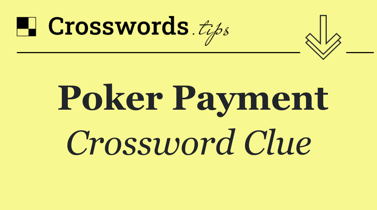 Poker payment