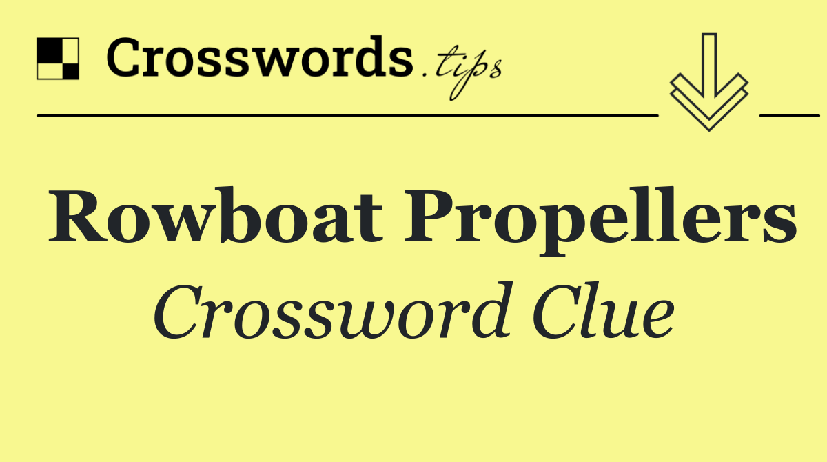 Rowboat propellers