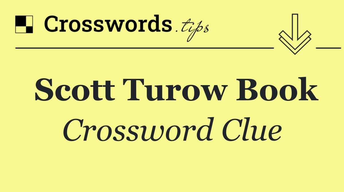 Scott Turow book