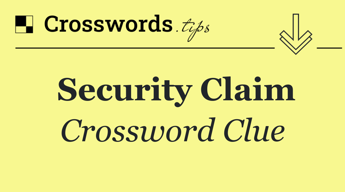 Security claim