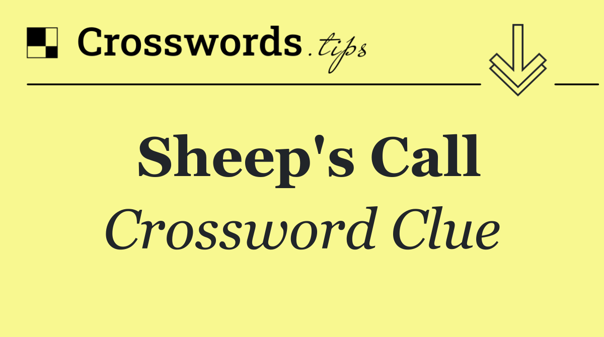 Sheep's call