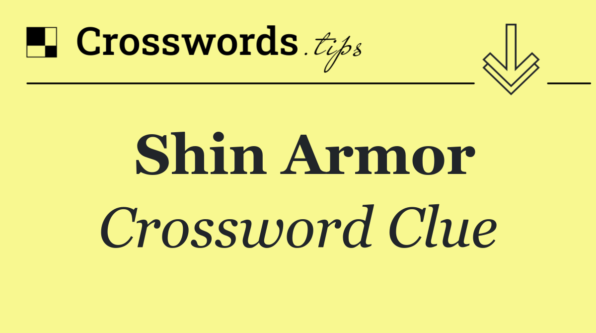 Shin armor