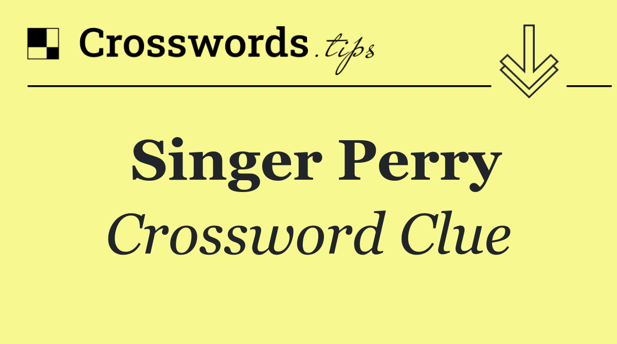 Singer Perry