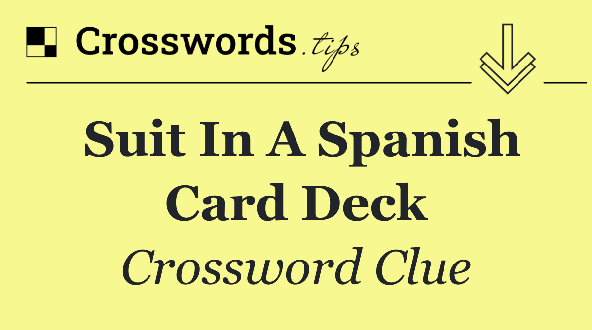 Suit in a Spanish card deck