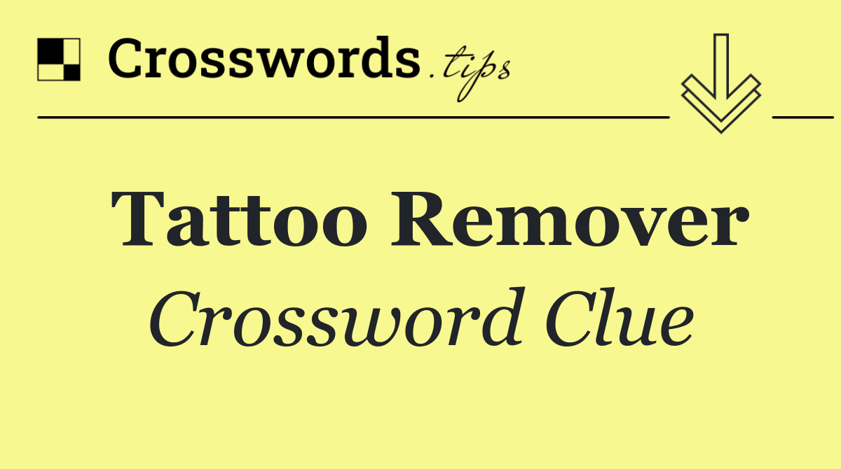 Tattoo remover