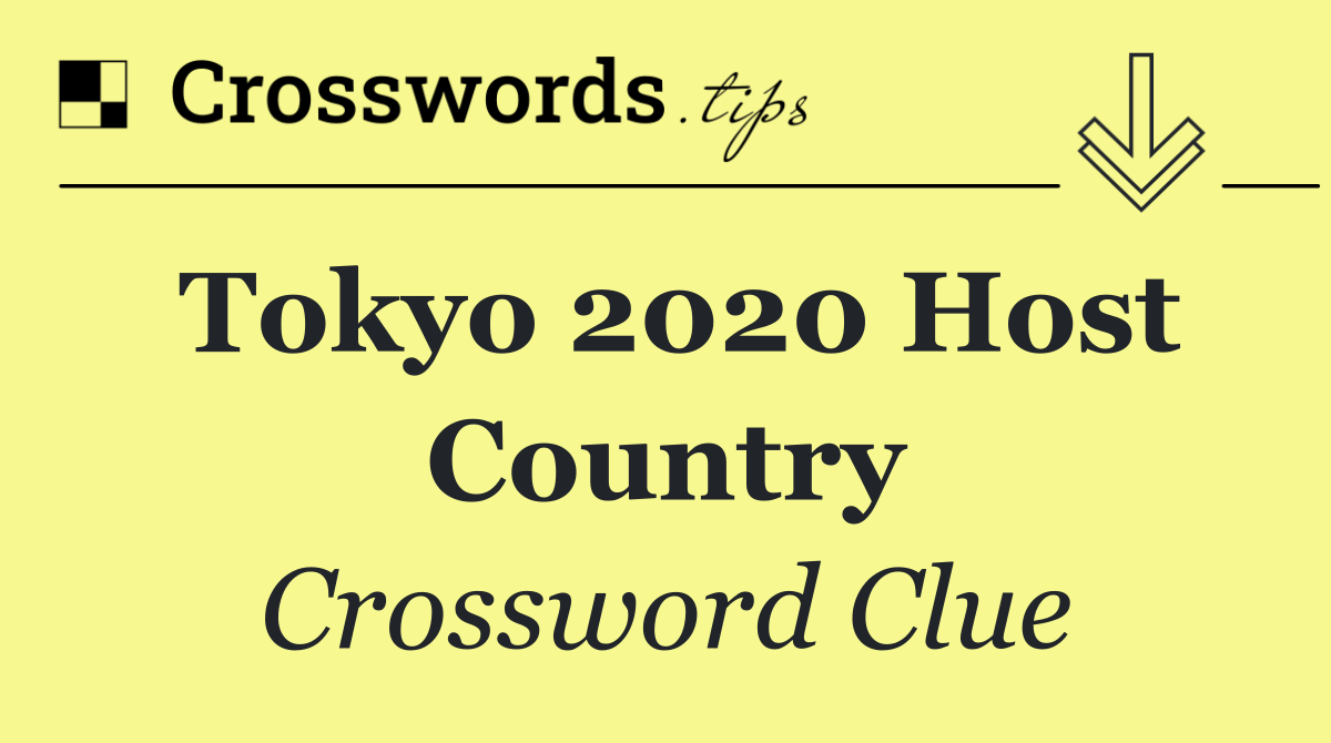 Tokyo 2020 host country