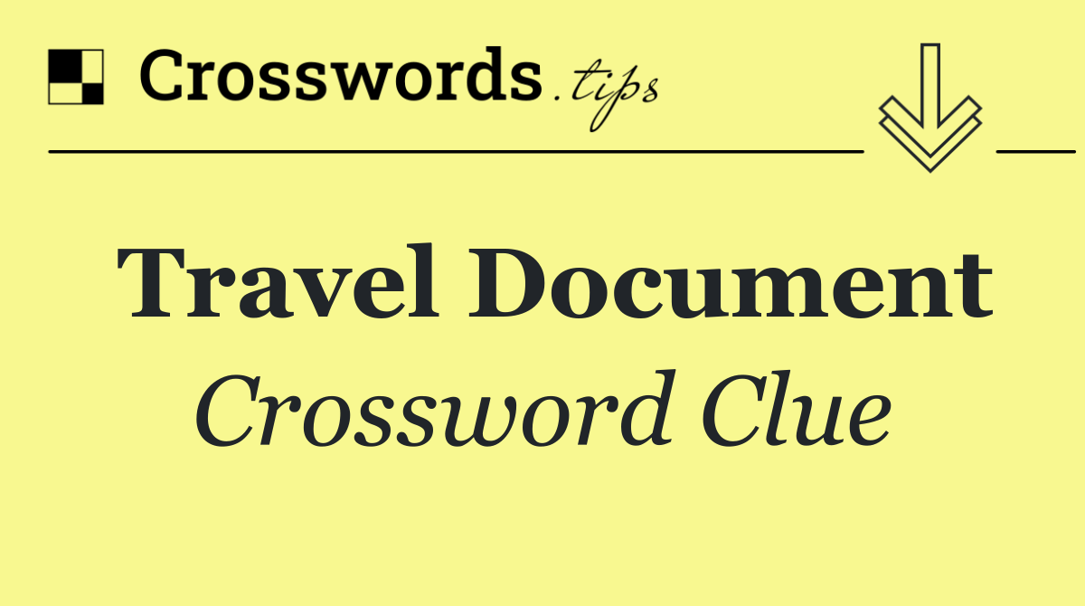 Travel document