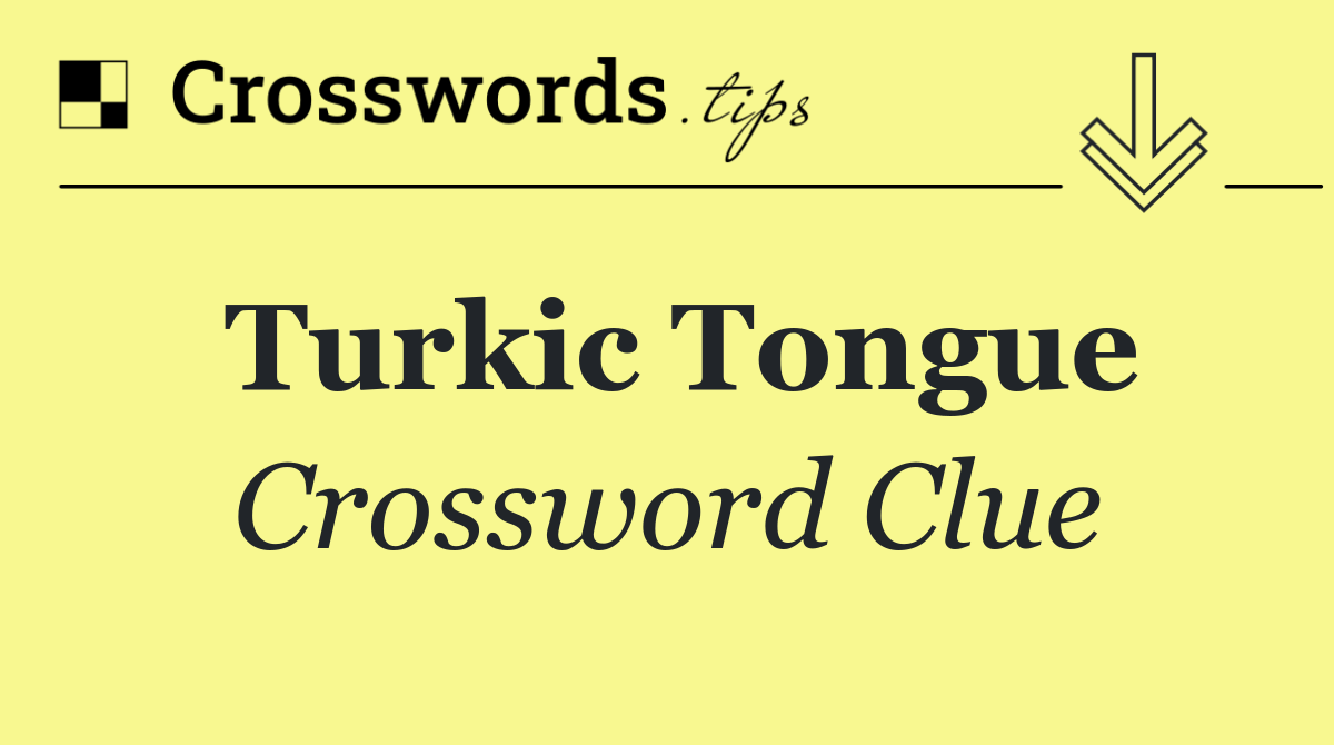 Turkic tongue