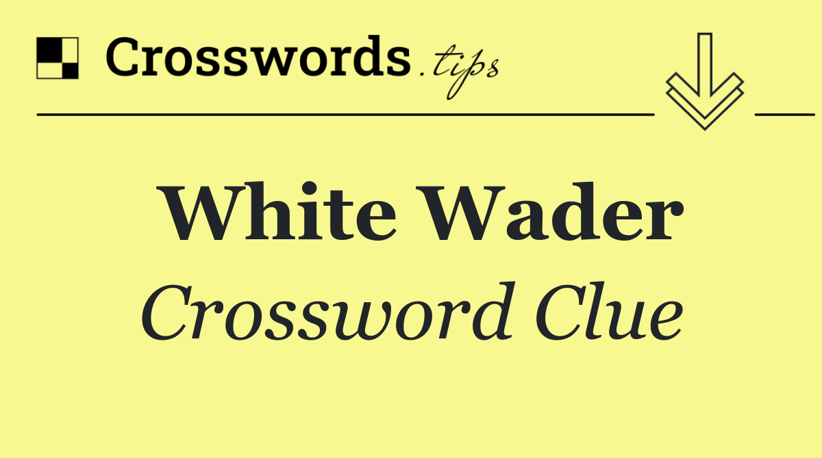 White wader