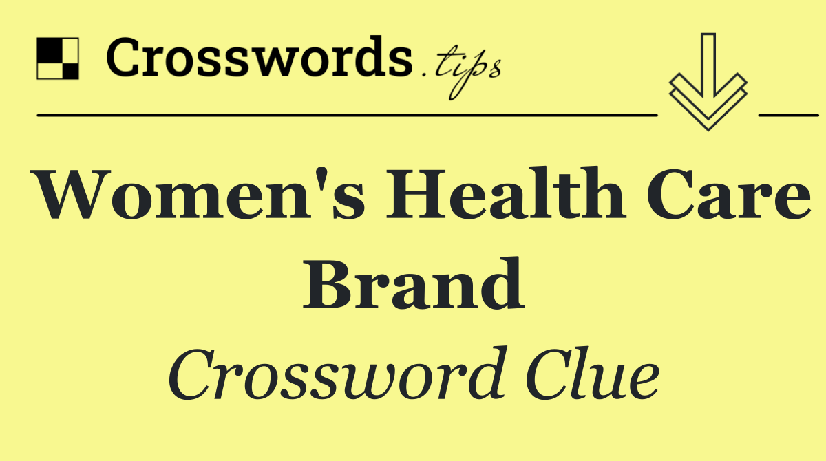 Women's health care brand